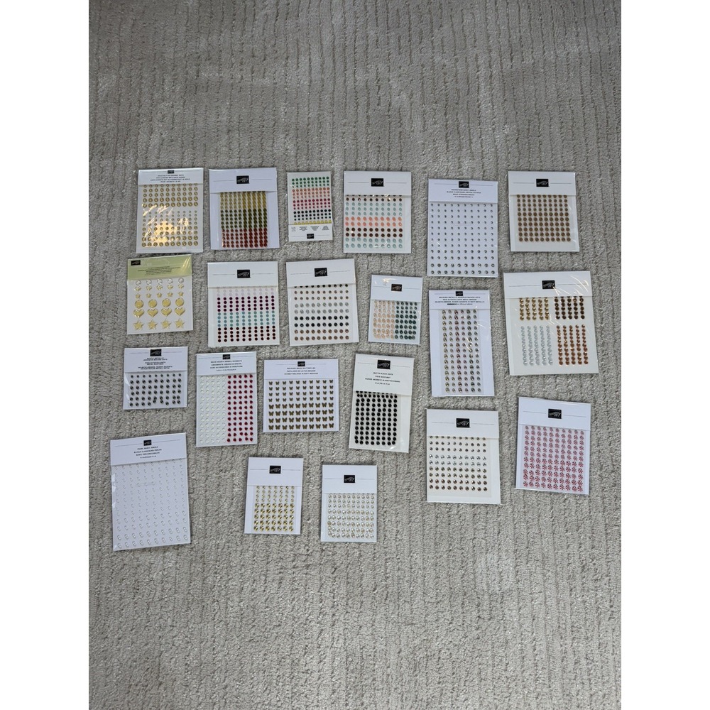 Stampin' Up! Embellishments Lot – Dots, Pearls, Gems & Shapes –New Sealed-
